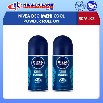 NIVEA DEO (MEN) COOL POWDER ROLL ON 50MLX2